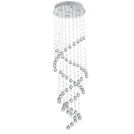 Criss Cross Stainless Steel Drop Tier Crystal Pendant Buy Online in Zimbabwe thedailysale.shop