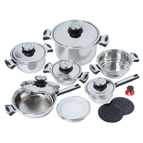16 Piece Stainless Steel Cookware Set Buy Online in Zimbabwe thedailysale.shop