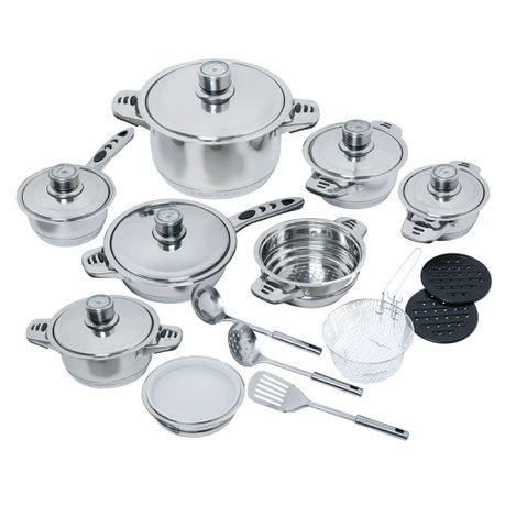 22 Piece Stainless Steel Cookware Set Buy Online in Zimbabwe thedailysale.shop