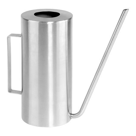 1.5L Long Spout Cylindrical Brushed Stainless Steel Watering Can Buy Online in Zimbabwe thedailysale.shop