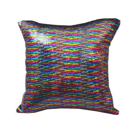 Mermaid Colour Changing Sequin Pillow Cushion - Rainbow and Silver Buy Online in Zimbabwe thedailysale.shop