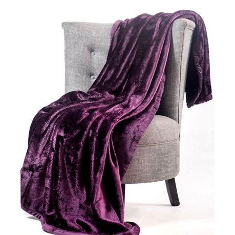 Cashmere Feel Luxurious Blankets - Plum Buy Online in Zimbabwe thedailysale.shop