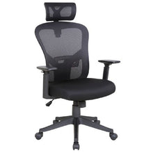 Load image into Gallery viewer, Linx Optima Operators High Back Mesh Chair with Head Rest - Black
