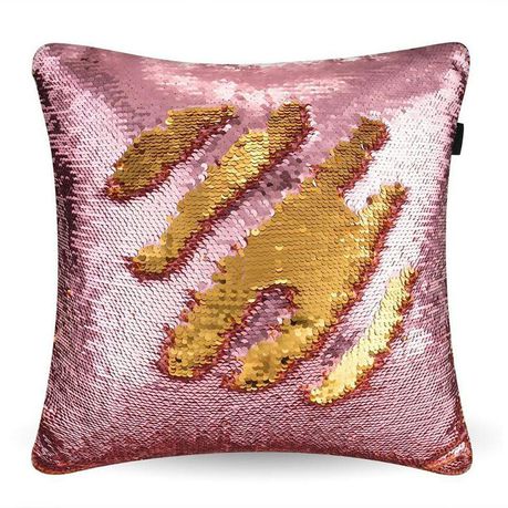 Mermaid Colour Changing Sequin Pillow Cushion - Rose Gold & Gold Buy Online in Zimbabwe thedailysale.shop