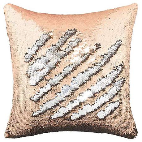Mermaid Colour Changing Sequin Pillow Cushion - Champagne & Silver Buy Online in Zimbabwe thedailysale.shop