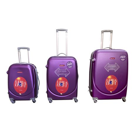 3 Piece Lightweight Luggage Set - Purple Buy Online in Zimbabwe thedailysale.shop