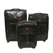 Load image into Gallery viewer, Mooistar Set of 3 PU Leather Travel Suitcases 28'24'22'inch-Black
