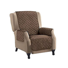 Load image into Gallery viewer, Deluxe Single Seater Reversible Sofa Furniture Protector-Brown-Cream
