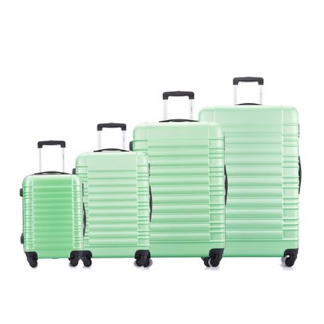 Hazlo 4 Piece Trolley ABS Hard Luggage Bag Set - Green Buy Online in Zimbabwe thedailysale.shop