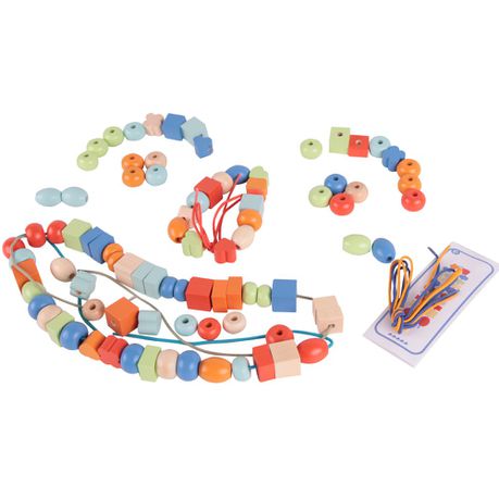 Classic World Multi-Coloured Wooden Lacing Beads: 90pcs Buy Online in Zimbabwe thedailysale.shop