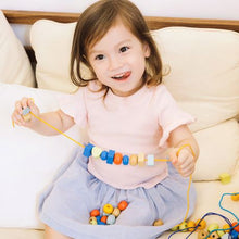 Load image into Gallery viewer, Classic World Multi-Coloured Wooden Lacing Beads: 90pcs
