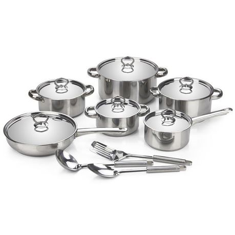 Set Of 15 Piece Stainless Steel Cookware Buy Online in Zimbabwe thedailysale.shop