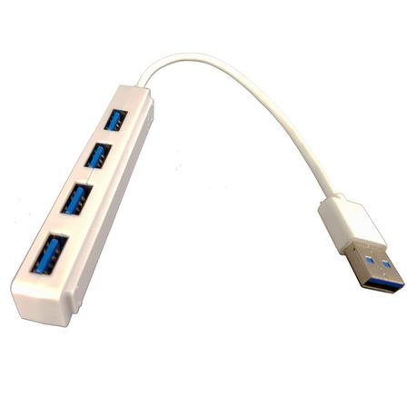 USB Hub - 4 ports -  USB - White Buy Online in Zimbabwe thedailysale.shop