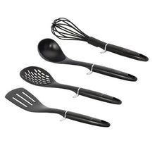 Load image into Gallery viewer, Berlinger Haus 4-Piece Nylon Kitchen Tool Set - Black Royal Collection
