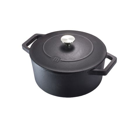 Berlinger Haus 24cm Cast Iron Casserole with Lid - Strong Mold Seria