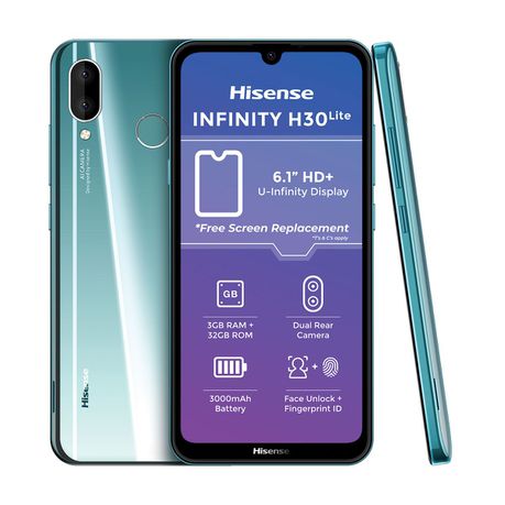 Hisense Infinity H30Lite 32GB Single Sim - Ice Blue Buy Online in Zimbabwe thedailysale.shop