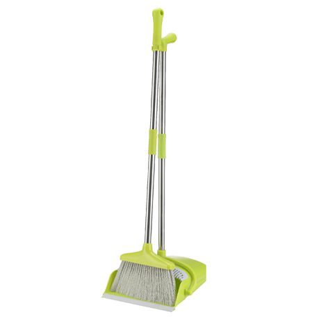 Windproof Broom and Dustpan Set - Green Buy Online in Zimbabwe thedailysale.shop