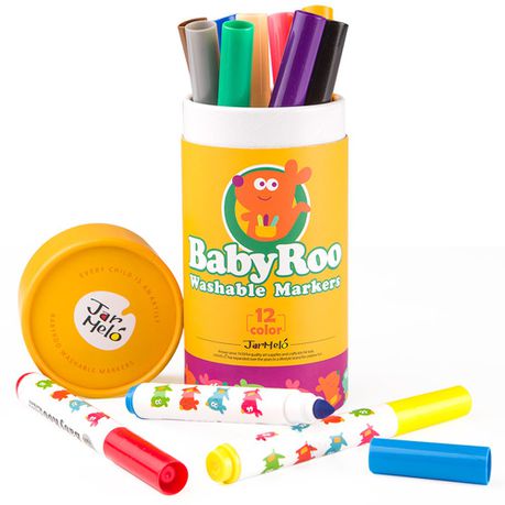 Jarmelo Baby Roo Washable Markers: 12 Markers Buy Online in Zimbabwe thedailysale.shop