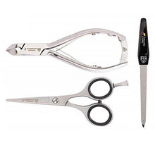 Load image into Gallery viewer, Kellermann 3 Swords Toe Nail Nipper and Beard Scissors Set 52353 Black
