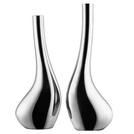 VAGNBYS Candlestick Set - Mr and Mrs Swan Candlestick Silver 2 Piece Set