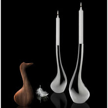 Load image into Gallery viewer, VAGNBYS Candlestick Set - Mr and Mrs Swan Candlestick Silver 2 Piece Set
