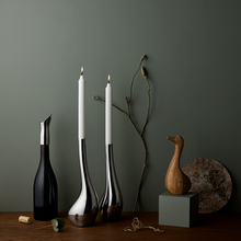 Load image into Gallery viewer, VAGNBYS Candlestick Set - Mr and Mrs Swan Candlestick Silver 2 Piece Set
