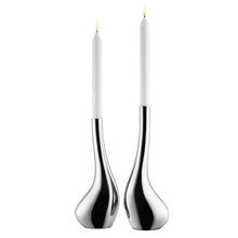 Load image into Gallery viewer, VAGNBYS Candlestick Set - Mr and Mrs Swan Candlestick Silver 2 Piece Set
