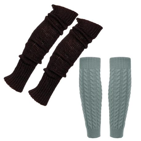 Leg Warmers Soft Black & Grey Buy Online in Zimbabwe thedailysale.shop