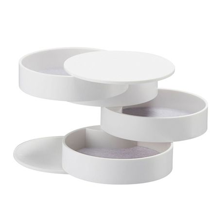 4-Tier Creative Rotatable Jewelry Organizer Box with Lid Buy Online in Zimbabwe thedailysale.shop