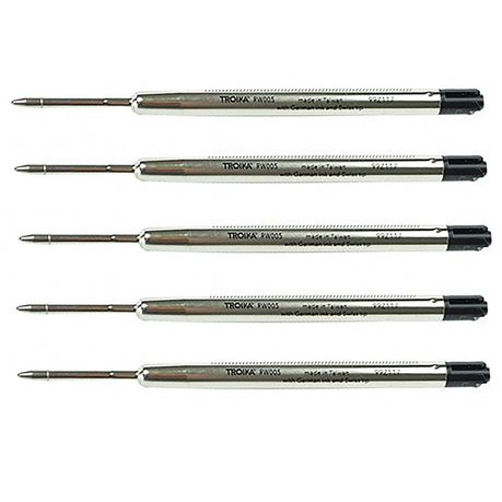 TROIKA Black Ink Refill-Standard and Construction Slim Ballpoint Pens x5 Buy Online in Zimbabwe thedailysale.shop