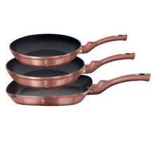 Load image into Gallery viewer, Berlinger Haus 3-Piece Marble Coating Fry &amp; Grill Pan Set - i-Rose Edition
