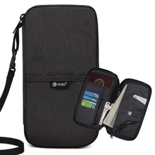 Load image into Gallery viewer, RFID Travel Passport Neck Wallet Cards Organizer Zipper
