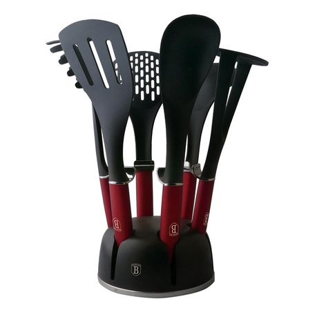Berlinger Haus 7-Piece Nylon Kitchen Utensil Set - Burgundy Metallic Line Buy Online in Zimbabwe thedailysale.shop