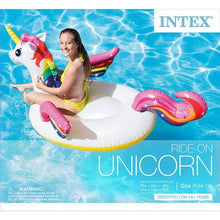 Load image into Gallery viewer, Intex Unicorn Inflatable Ride-On Pool Float
