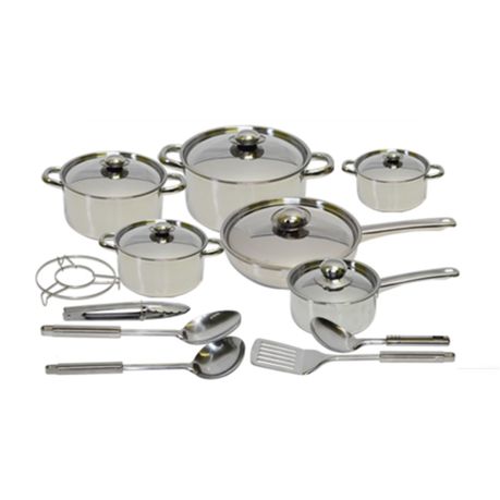 18 Piece Stainless Steel Cookware Buy Online in Zimbabwe thedailysale.shop