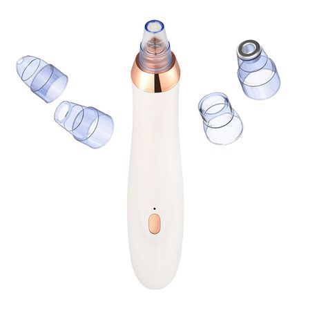 Electric Facial Pore Vacuum Cleaner with 5 Sucker Heads - White Buy Online in Zimbabwe thedailysale.shop