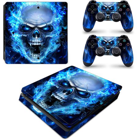 SkinNit Decal Skin For PS4 Slim: Blue Skull Buy Online in Zimbabwe thedailysale.shop
