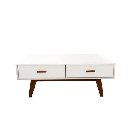 Two Drawer White Base Coffee Table 226401 Buy Online in Zimbabwe thedailysale.shop