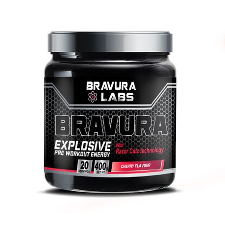 Bravura Labs Explosive Pre Workout - Cherry - 20 Servings Buy Online in Zimbabwe thedailysale.shop