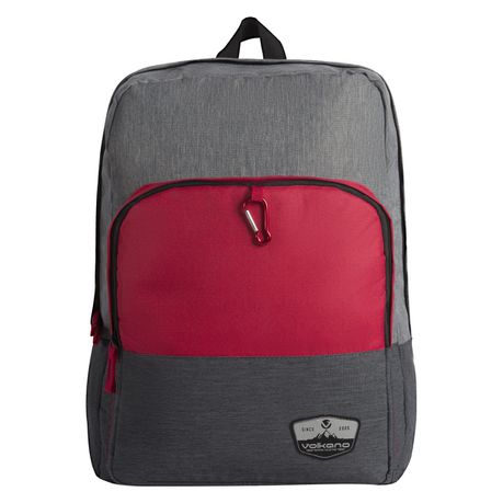 Volkano Ripper Series 15.6 Laptop Backpack - Grey/Red
