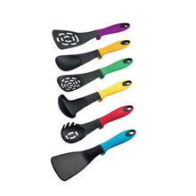 Load image into Gallery viewer, Royalty Line 7-Piece Kitchen Utensil Set with Rotating Stand - Grey
