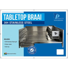 Load image into Gallery viewer, TP Table Top Braai 1000mm - Stainless steel
