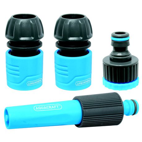 Aquacraft Hose Pipe Fittings and Nozzle Set 4PC (12mm 1/2) Buy Online in Zimbabwe thedailysale.shop