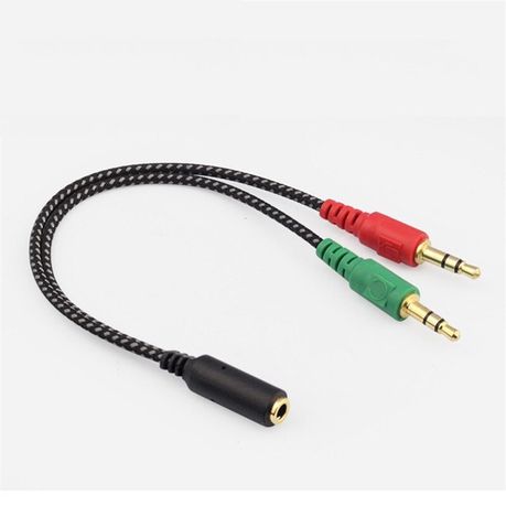 3.5mm Female AUX to Microphone & Earphone Jack Audio Splitter Adapter Cable Buy Online in Zimbabwe thedailysale.shop