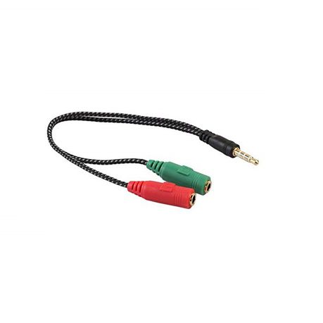 3.5mm Male AUX to Microphone & Earphone Jack Audio Splitter Adapter Cable Buy Online in Zimbabwe thedailysale.shop