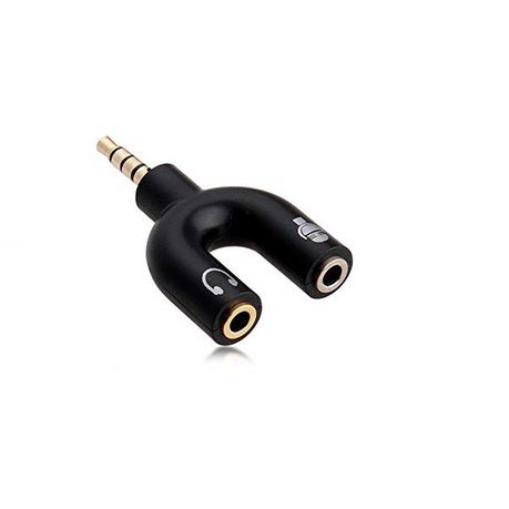 3.5mm Splitter Male To 2 Female Mic & Earphone U Shape Buy Online in Zimbabwe thedailysale.shop