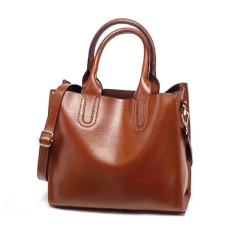 FCG Faux Leather Shoulder Handbag - Toffee Brown Buy Online in Zimbabwe thedailysale.shop