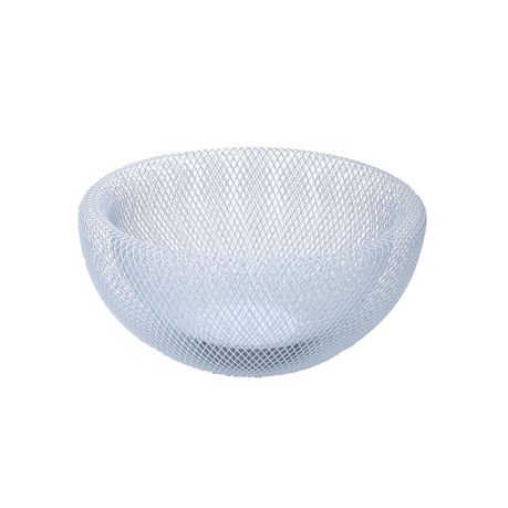 Continental Homeware - Wire Mesh Fruit Basket(Shiny White)