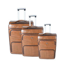 Load image into Gallery viewer, Nexco Luggage Bag Set of 3 PU Leather Travel Suitcases 28'24'22' inch - Tan
