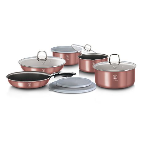 Berlinger Haus 11-Piece Titanium Coating Cookware Set - i-Rose Edition